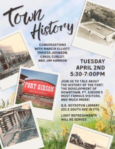 fort gibson history talk at library april 2
