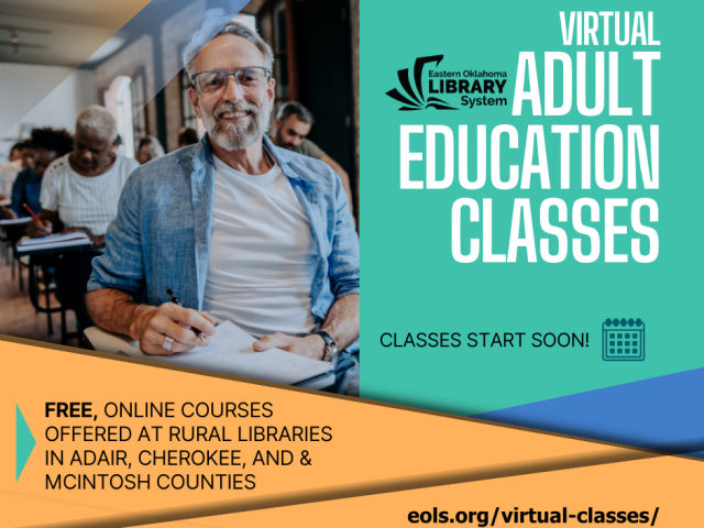 Online Literacy Classes to be Offered at Westville, Hulbert, Stilwell, Checotah, and Eufaula Library Branches