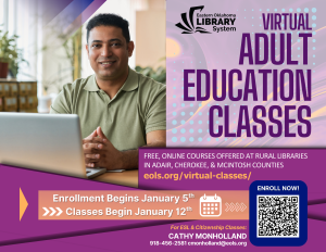 Free ESL & Citizenship Classes Available At Rural Libraries In Adair, Cherokee And Mcintosh Counties