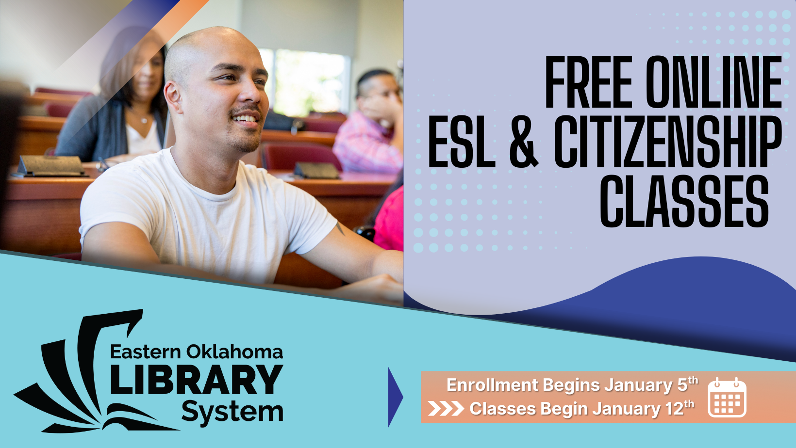 Free ESL & Citizenship Classes Available At Rural Libraries In Adair, Cherokee And Mcintosh Counties